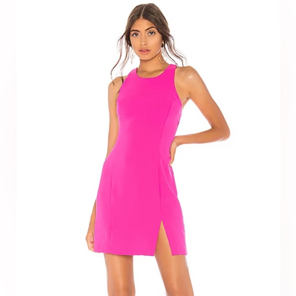 Amanda Uprichard Colada Dress in Hot Pink SIZE SMALL